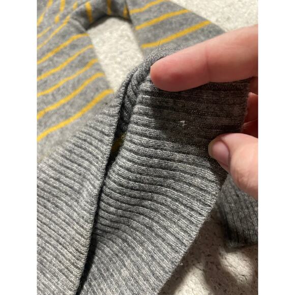 Fenn Wright Manson 100% 2-Ply Cashmere Sweater Womens Small Striped Gray Yellow* - Picture 11 of 14